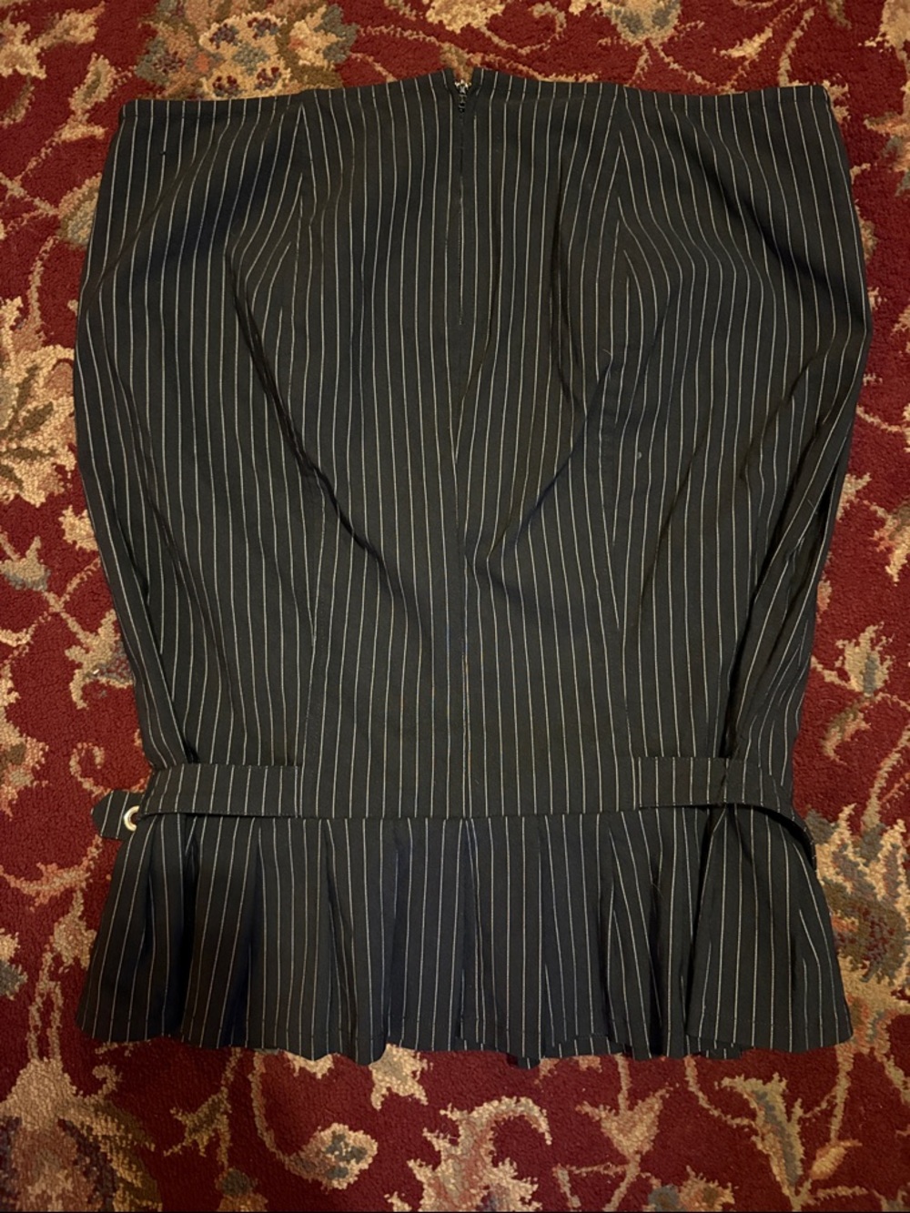 Lip Service Gangsta Pranksta vintage Black Pinstripe Pencil hobble Skirt - Picture 4 of 6